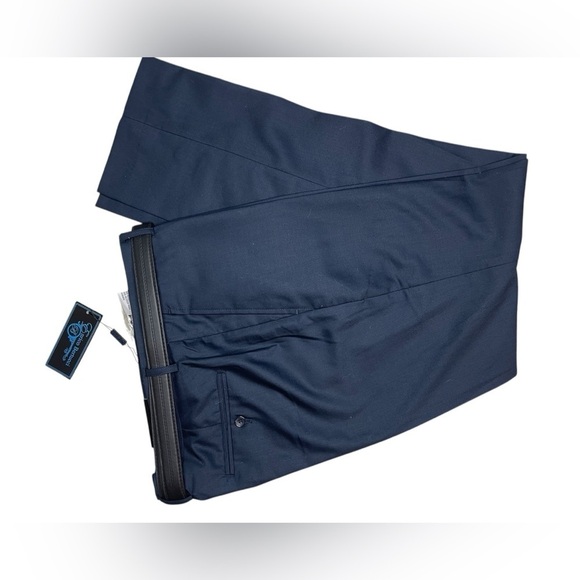 Enrico Bertucci 38x32 Blue Pants with Belt NWT - Picture 2 of 9